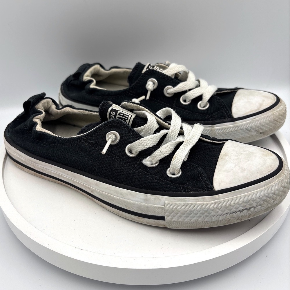 Converse Shoreline Slip On 8 Black Casual Indie Classic Canvas Sneakers 537081F